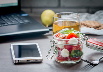 Healthy eating for lunch to work. 