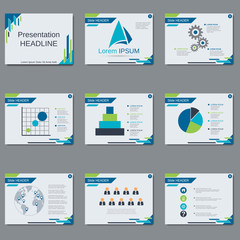Professional business presentation, slide show vector design template