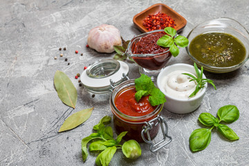 Various dip sauces