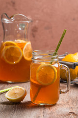 jar of lemon ice tea