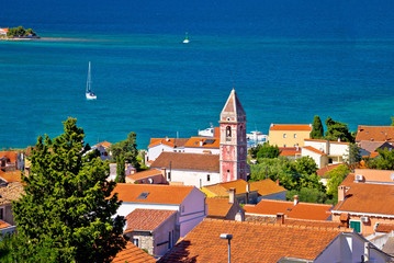 Fototapeta premium Island town of Preko coast view
