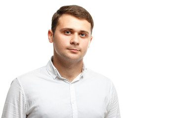 Handsome businessman wearing white shirt