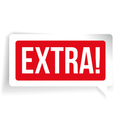Fototapeta premium Extra speech bubble red vector