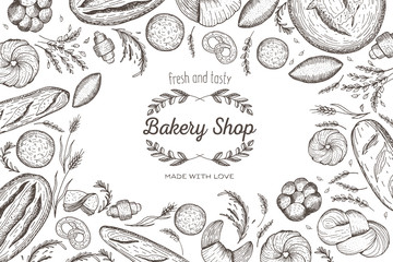 Bread design template. Vector illustration