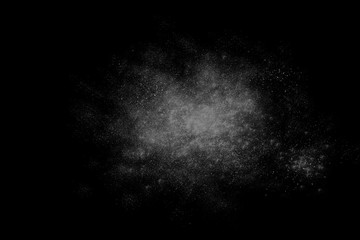 Black and white abstract powder explosion background