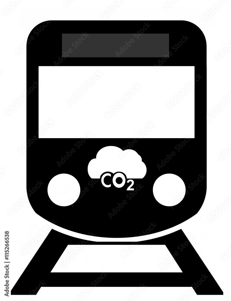 Canvas Prints Nuage de pollution au carbone sur un train