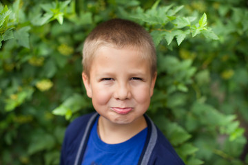 Portrait of a boy in nature