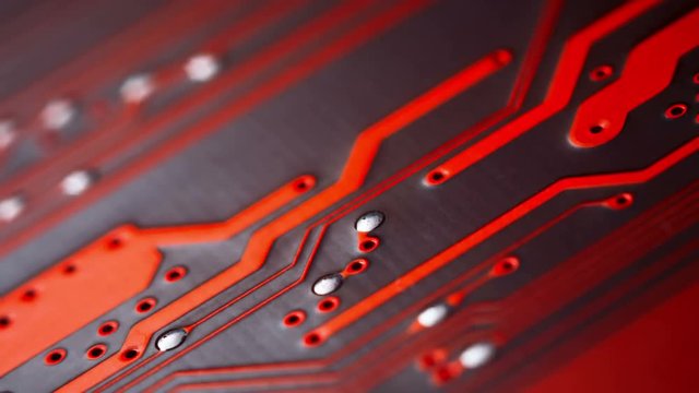 Bokeh electronic circuit close up computer