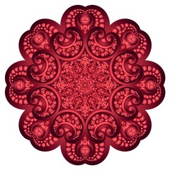 Ornate flowers henna colors vector mandala in indian style