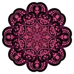 Ornate flowers henna colors vector mandala in indian style