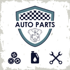 Shield icon. Auto part design. Vector graphic