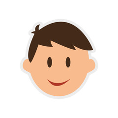 Fototapeta premium Male person concept represented by man face. isolated and flat illustration 