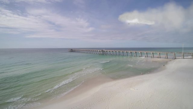 Spacecraft Flyover The Beach Aerial 3D Render
Background footage Panama City Beach, Florida