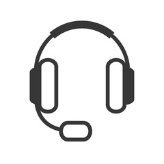 Broadcasting concept represented by headphone icon. isolated and flat illustration 