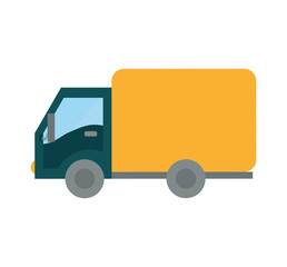 Transportation concept represented by Truck icon. isolated and flat illustration 