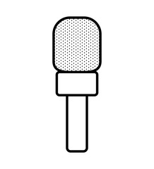 Broadcasting concept represented by microphone icon. isolated and flat illustration 