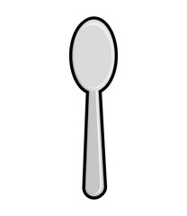 Kitchen and menu concept represented by spoon icon. isolated and flat illustration 