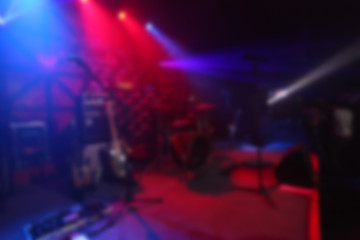 Blurred Singer band on stage in pub 