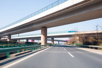 Fototapeta na wymiar modern freeways with overpass