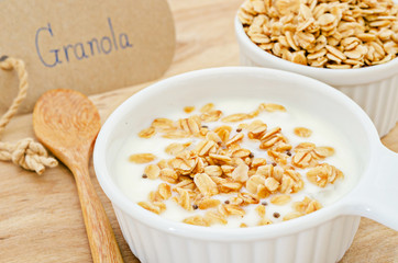 Homemade oatmeal granola