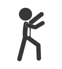 Person concept represented by businessman pictogram icon. isolated and flat illustration 