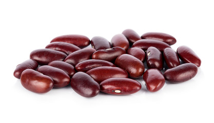 Red bean isolated on white background..
