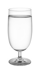 Glass of water isolated on white background