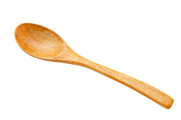 Wooden Spoon on White.