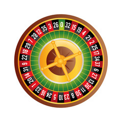Casino concept represented by roulette icon. isolated and flat illustration 