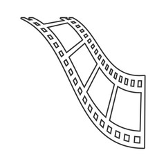 Movie concept represented by film strip icon. isolated and flat illustration 