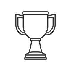 Winner concept represented by trophy icon. isolated and flat illustration 