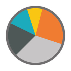 Obraz premium Infographic concept represented by multicolored circle icon. isolated and flat illustration 