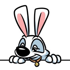 white dog cartoon illustration isolated image animal character
