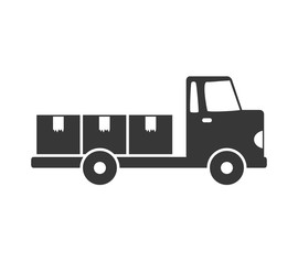 Delivery and Shipping concept represented by truck icon. isolated and flat illustration 