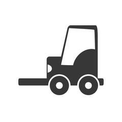 Delivery and Shipping concept represented by forklift icon. isolated and flat illustration 
