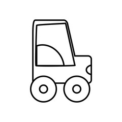 Delivery and Shipping concept represented by forklift icon. isolated and flat illustration 
