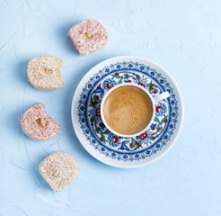 Turkish lokum and coffee