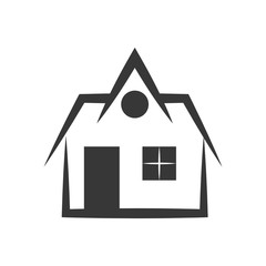 Building concept represented by house  icon. isolated and flat illustration 