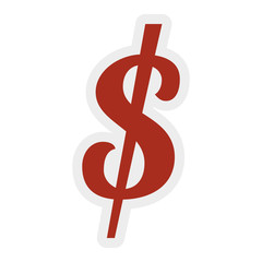 Money concept represented by sign  icon. isolated and flat illustration 