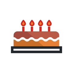 Birthday cake Logo symbol vector