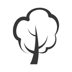 nature concept represented by tree  icon. isolated and flat illustration 