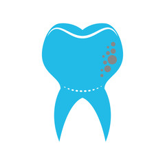 Dental care concept represented by tooth icon. isolated and flat illustration 