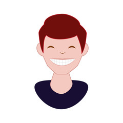 Avatar cartoon concept represented by happy man icon. isolated and flat illustration 