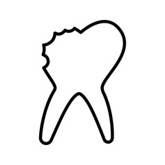 Dental care concept represented by tooth icon. isolated and flat illustration 