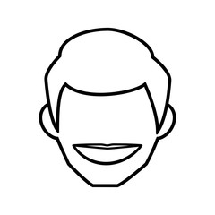 Avatar cartoon concept represented by happy man icon. isolated and flat illustration 