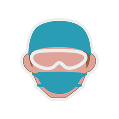 Dental care concept represented by dentist doctor icon. isolated and flat illustration 