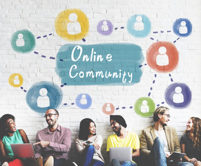 Online Community Sharing Communication Society Concept