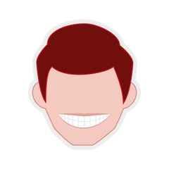 Avatar cartoon concept represented by happy man icon. isolated and flat illustration 