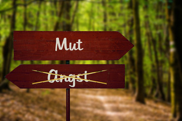 Schild 104 - Mut