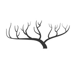 Nature and plant concept represented by dry tree icon. isolated and flat illustration 